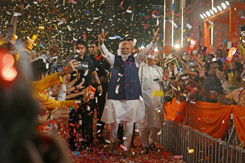 Indian PM Modi claims victory even as voters deal him a surprise setba